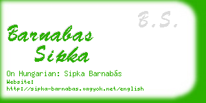 barnabas sipka business card